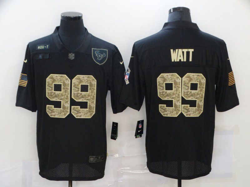 Men Houston Texans #99 Watt Black Camo Lettering 2020 Nike NFL Jersey->indianapolis colts->NFL Jersey